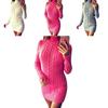 Sexy Autumn And Winter Knit Dress Slim Fit And High Collar Twist Design
