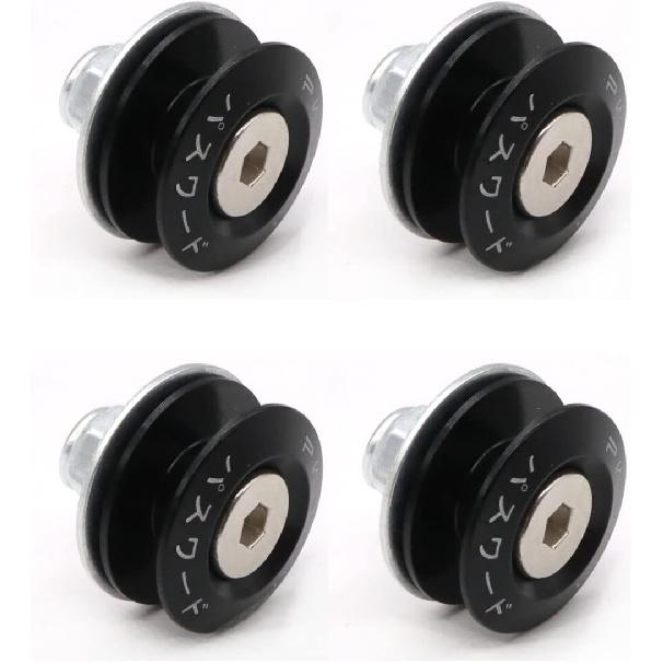Taiss Bumper Quick Release (Black),Front Rear Bumper Holders Quick Release Kit(4 Quick Release Tabs with 12 O-rings),with Washer and Stainless Steel
