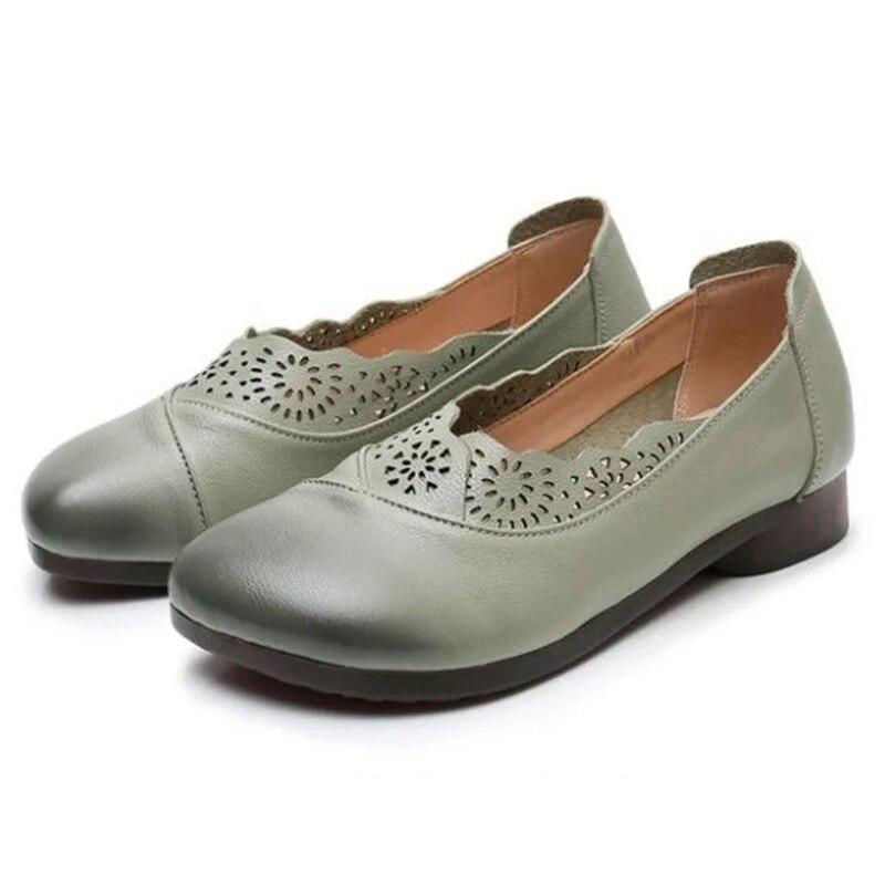 Plus Size 41 42 Damas Retro Cuero Genuino Tacones Bajos Mocasines Mujer  Zapatos Poco Profundos Madre Pisos de Lujo comprar a buen precio — entrega  gratuita, reseñas reales con fotos — Joom