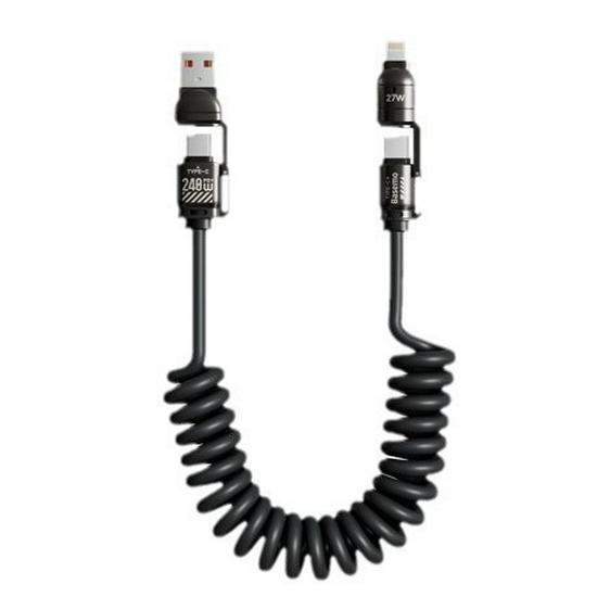 Baimo 240W Four-in-One Fast Charging Cable for Huawei and Apple.