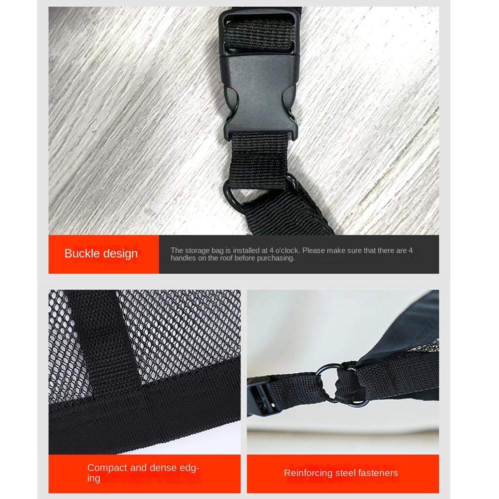 Adjustable Car Ceiling Triangle Net Double-layer Mesh Roof Organizer  Car Interior