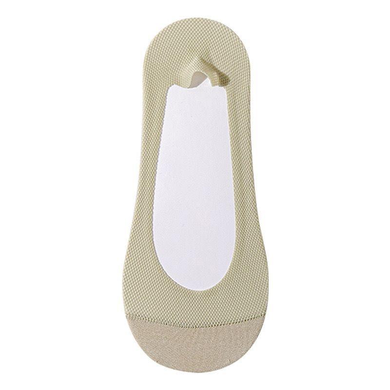 Women's Summer Solid Mesh Breathable Invisible Boat Socks Silicone Anti-slip Sweat Absorbing Thin Hollow Out Short No-show Socks