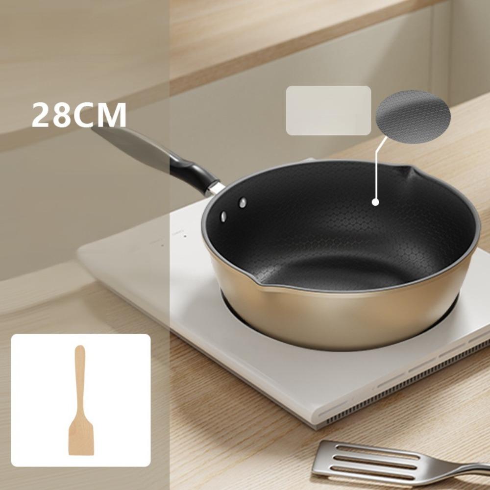 Honeycomb Pattern Non-Stick Frying Pan Scratch-Resistant Coating Non-Stick Surface Nonstick Wok Multi-Functional Fry Pan