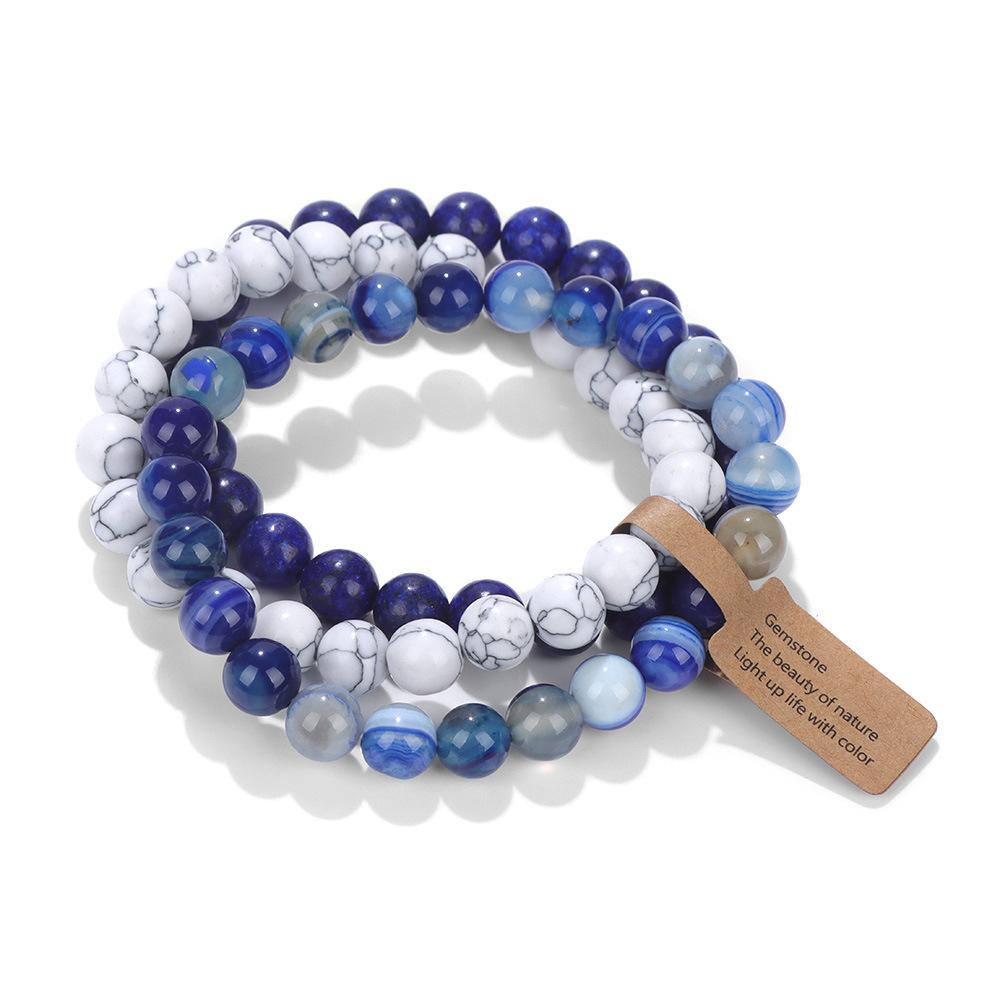 Hot Selling Natural Stone Crystal Beads Multi-Layer Amethyst Bracelets for Women and Men Semi-Precious Fashion Jewelry for All