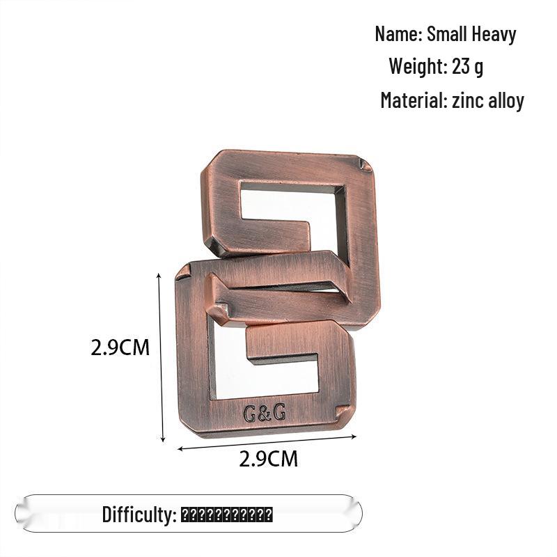 Zinc Alloy Kongming Puzzle Lock: Disentanglement Ring Educational Toy