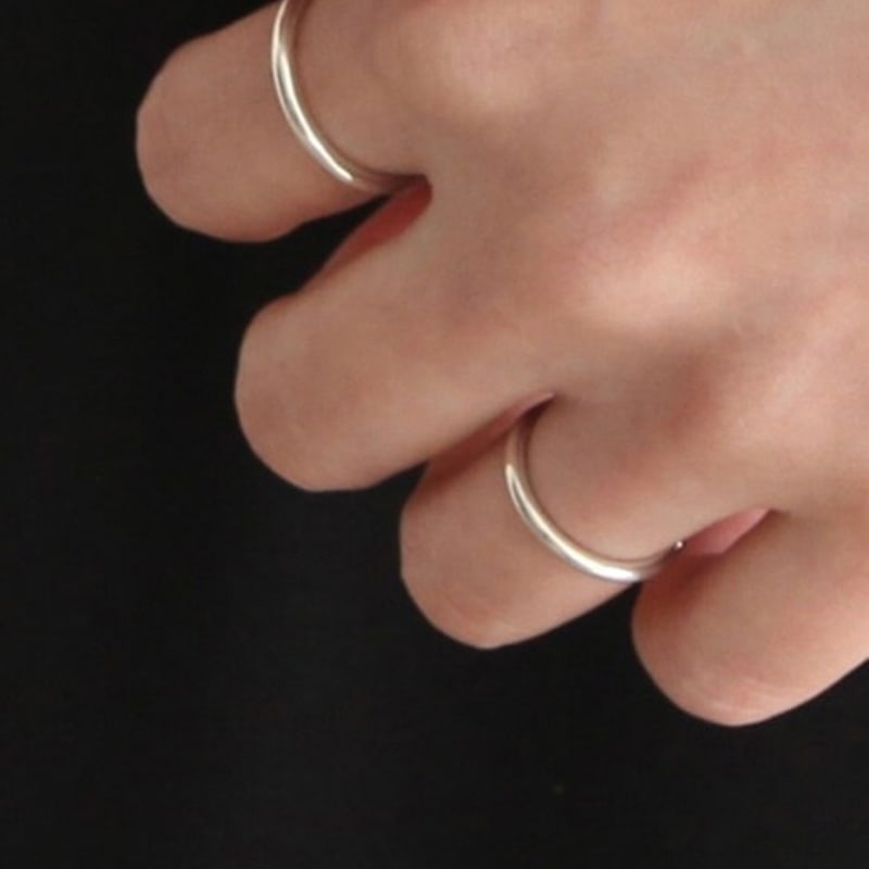 MCCOII [1+1]basic Bold Ring(2 COLORS)