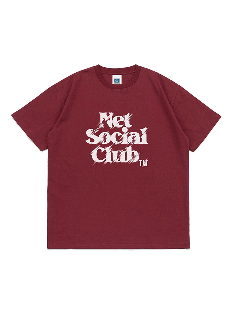Net Social Club Og Scratch Logo Tee (Burgundy) Burgundy/S