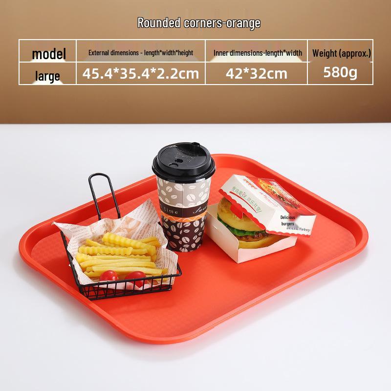 Non-Slip Rectangular Burger Tray for Restaurants