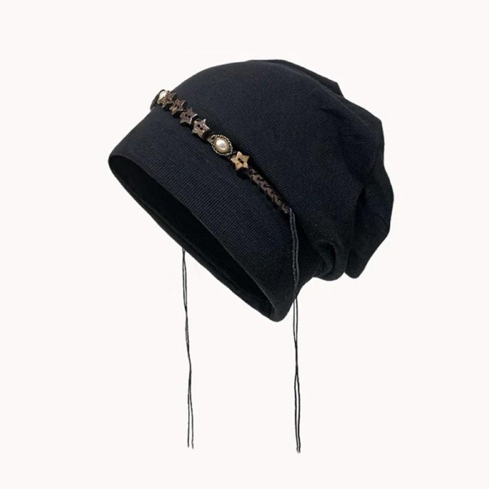 Star Fringed Y2k Baggy Cap Ethnic Style Pullover Hats Retro Beanies Cap  Streetwear