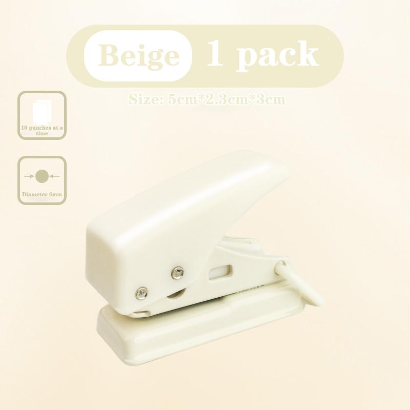 Kawaii Cute Office School Binding Supplies Stationery Single Ring Mini Hole Punch 1 Hole Portable Round Hole Puncher