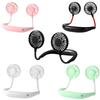 USB Rechargeable Mini Sports 3-Speed Adjustable Neck Dual Fan Home OfficeOutdoor Travel Portable Hanging Neck Fan