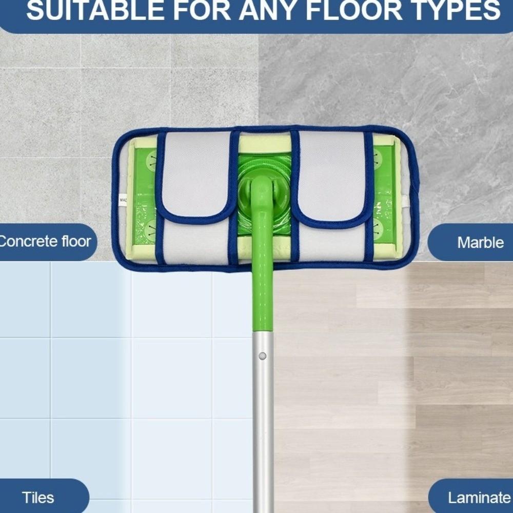 2 pieces Washable Microfiber Mop Cloth Multi-Purpose Wet Dry Cleaning Mop Head Replacements Absorbent Floor Pad Refills