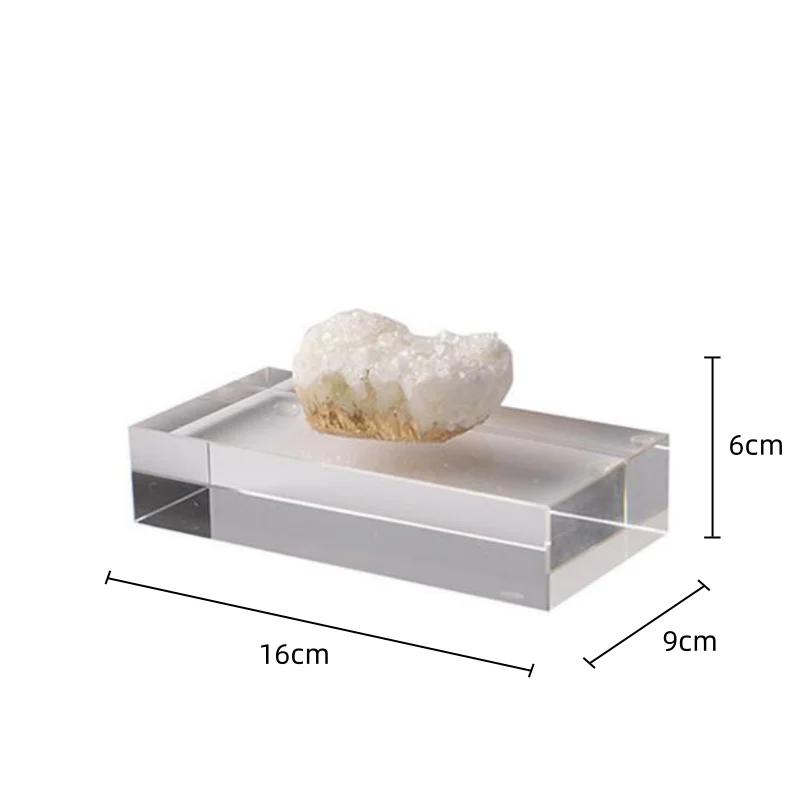 White Crystal Ornaments Glass Craft Clear Natural Crystal Coralline Decorative Figurines Home Decoration Accessories