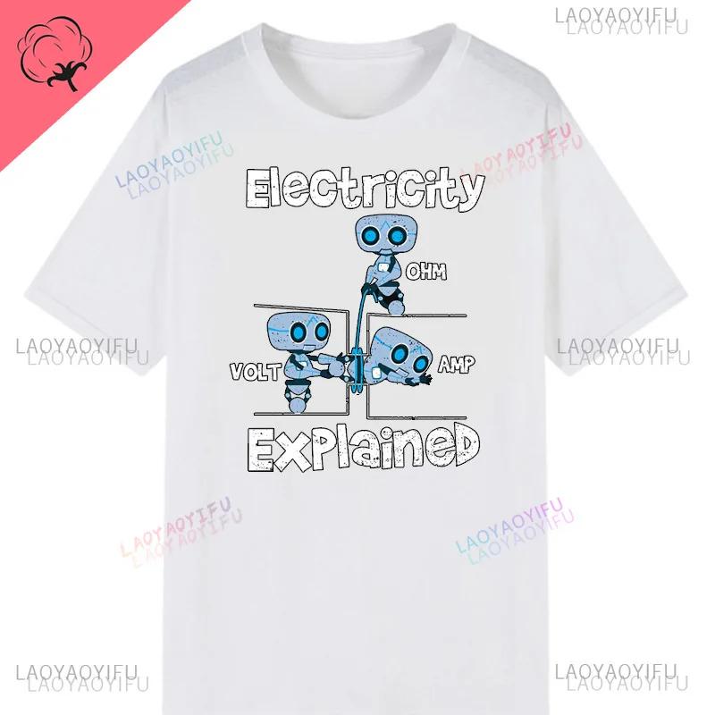Ohm's Law Ohm Electronic T Shirt Novelty Electrical Engineer Graphic Tee Women Men Boy Classic Shirt Streetwear Ropa Hombre Tops
