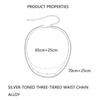 Fashionable Metal Waist Body Chain Jewelry For Women Modern Style Versatile Wear For Dresses Outfits Parties  Silver