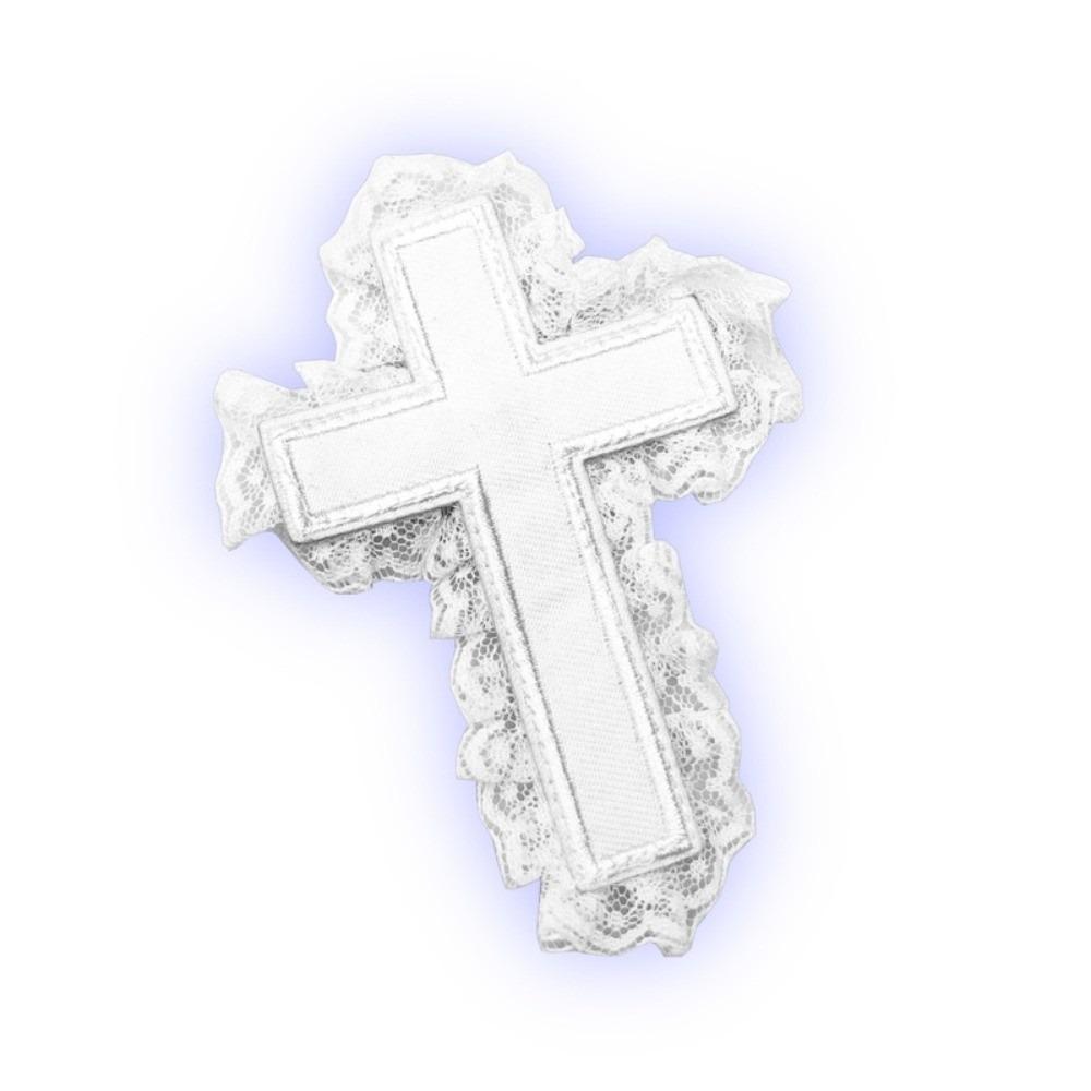 Subculture Lace Crosses Hair Clip Lolita Punk Gothic Hairpin Halloween