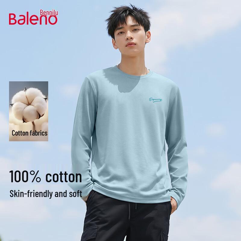 Baleno Men's Heavyweight Cotton Long-Sleeve T-Shirt