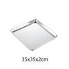 Golden Square Stainless Steel Food Service Tray plate set Nonstick Bakeware Fruit Cookie Bread Plate Kitchen Storage Container