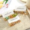 Colorful Geometric C Alloy Resin Earrings For Women New Festive Parties In Europe And The United States Jewelry Gift