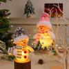 Plastic Christmas Luminous Snowman Decor Transparent Xmas Tree Decoration  Holiday Party Decoration