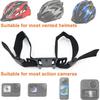 Universal Adjustable‑Strap Bike Helmet Camera Mount, 360° Swivel J‑Hook Bracket for GoPro Insta360 DJI Action Cameras