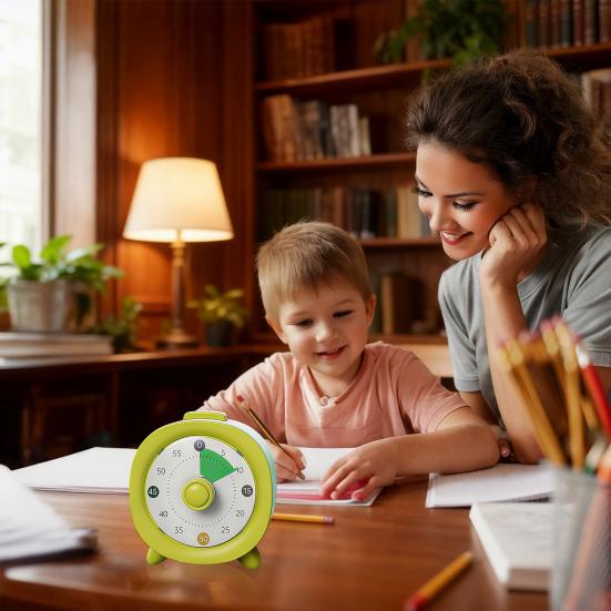 Dětský časovač 60 minut Vizuální časovač Tiché odpočítávání Žádný displej Žádná nastavení Učební časovač Domácí studijní pomůcka