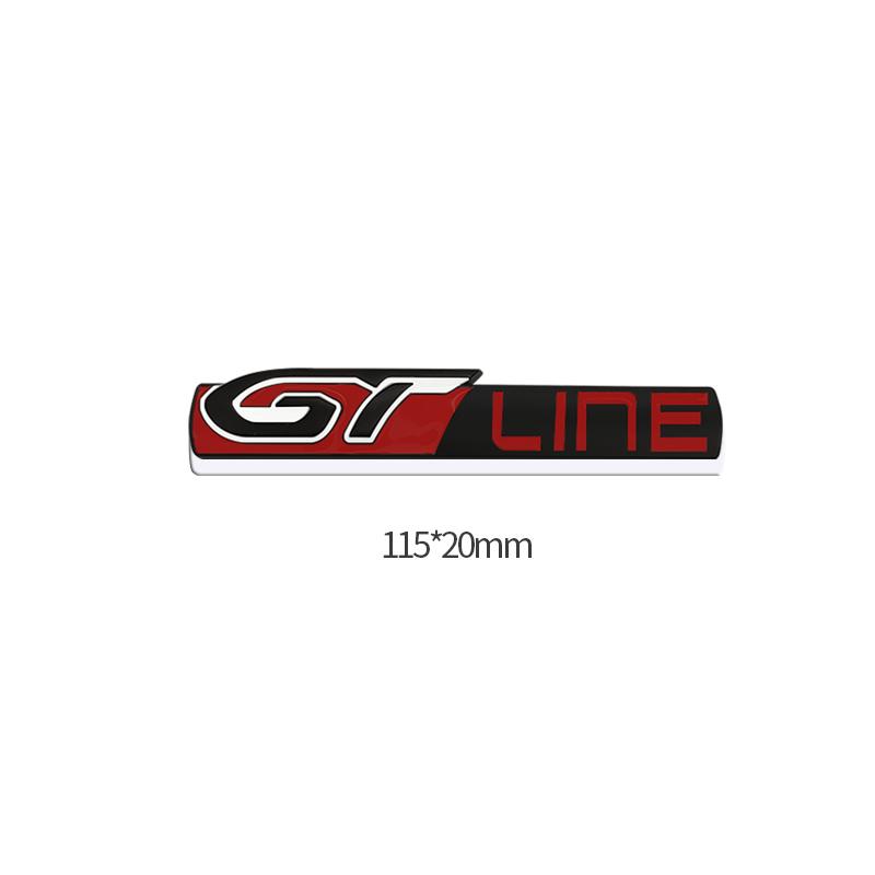 VZQR9 Metal 3D Badge GT LINE Logo Car Rear Trunk Body Sticker Emblem For Peugeot 206 307 308 3008 207 208 407 508 2008 5008 107 106