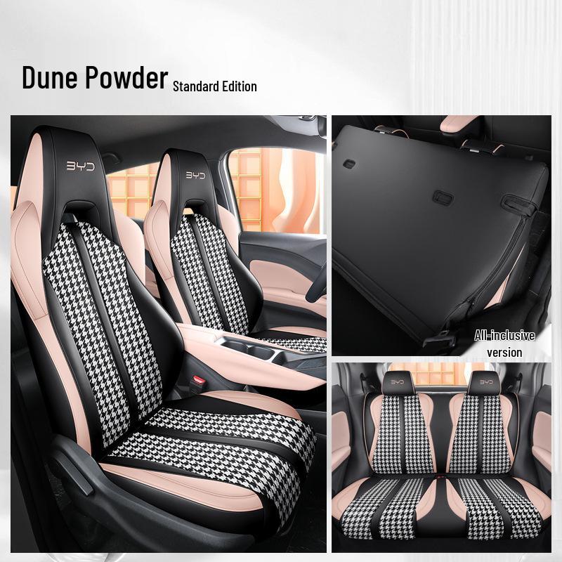 Custom Houndstooth Car Seat Cushions for BYD Seagull, 25-Year Design