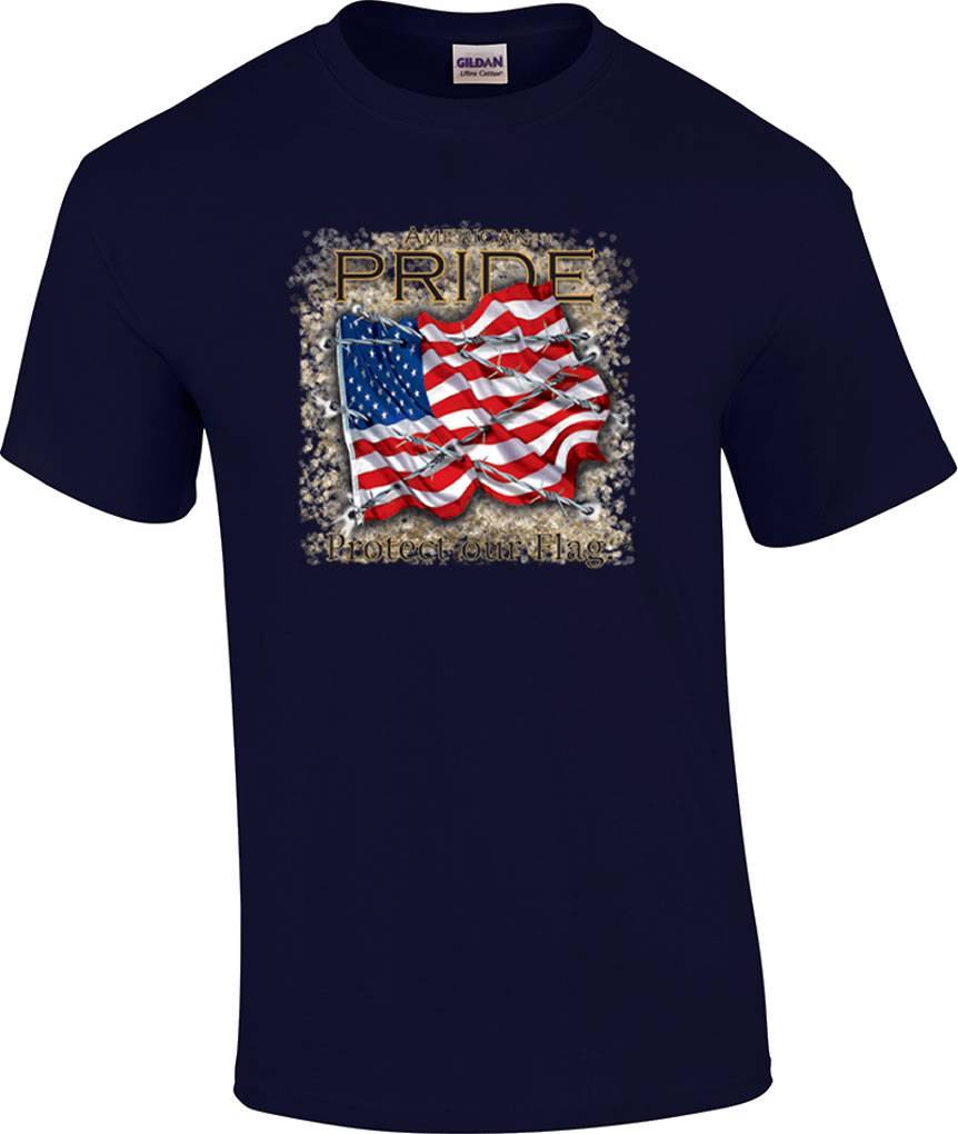 American Pride Protect Our Flag US Flag Patriotic T-Shirt XXL