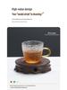 Set of Six Hammered Pattern Small Borosilicate Glass Tea Cups for Kung Fu Tea Tasting