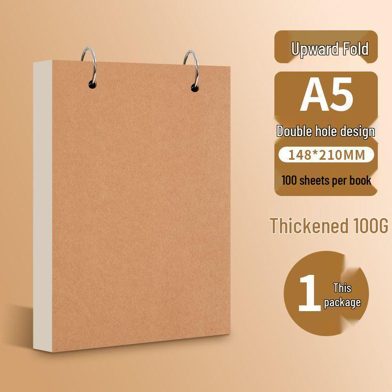 Portable A4 Ring Binder, A6 Detachable Drawing Book, and A5 Tear-off Sketchbook Set.