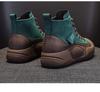 Women's Retro British Style Height-Increasing Ankle Boots - Thick-Soled High-Top for 2025 Autumn