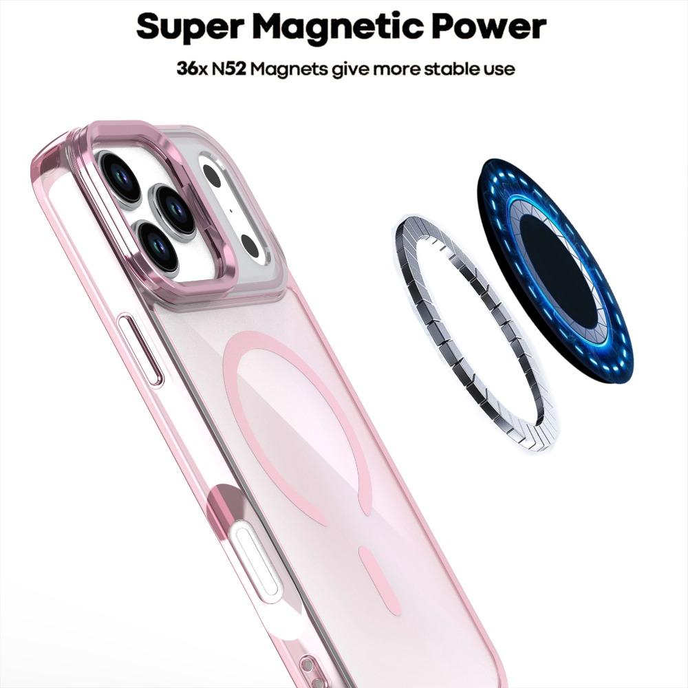 Kovové pouzdro na telefon Magsafe s ochranou objektivu pro iPhone 17 Pro Max 7 Air 16 15 14 13 12 Pro Max Bezdrátové nabíjení Změna barvy Kryt