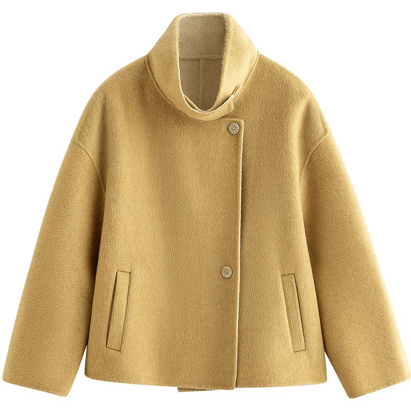 

INMAN Женское зимнее двустороннее короткое пальто из чистой шерсти 2025 L