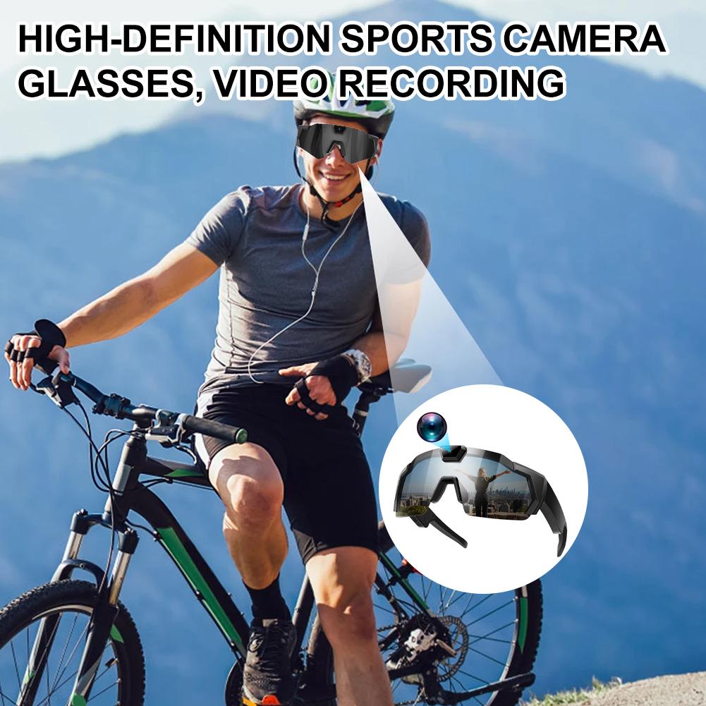 Okulary Wideo HD Kamera Akcji Okulary Przeciwsłoneczne Smart Okulary Sportowe Zewnętrzne Rower Motocykl Rejestrator Kierowcy Walk Cam