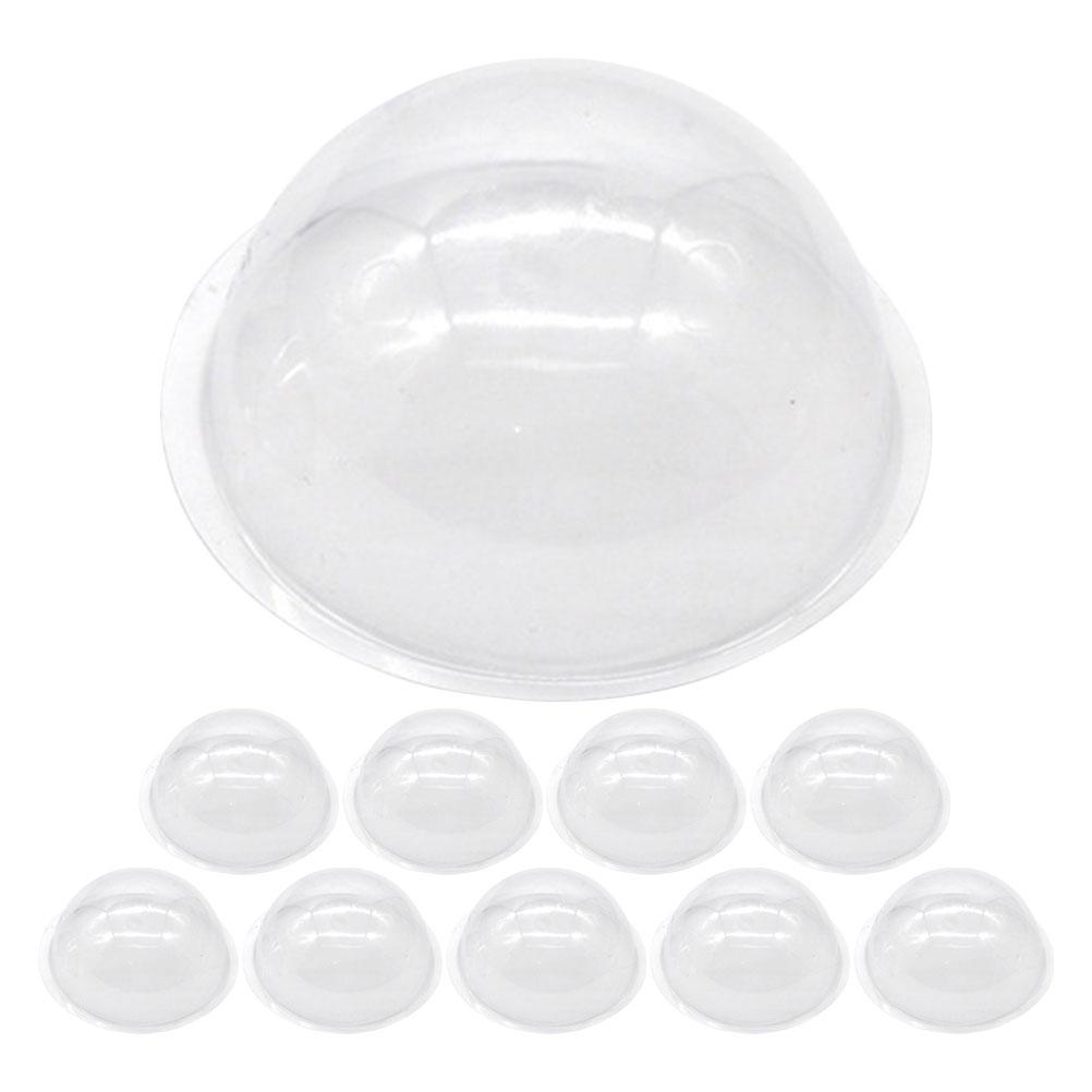 20Pcs Clear Plastic Fillable Snow Globe Domes DIY Ornament Hemisphere Covers Creative Christmas Village Decorations Craft