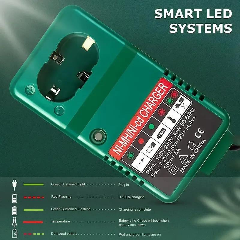For Makita PA12 DC1804 DC1822 DC1414 Battery Charger 7.2V 9.6V 12V 14.4V 18V NI-CD&NI-MH Replacement Power Tool US EU UK AU Plug