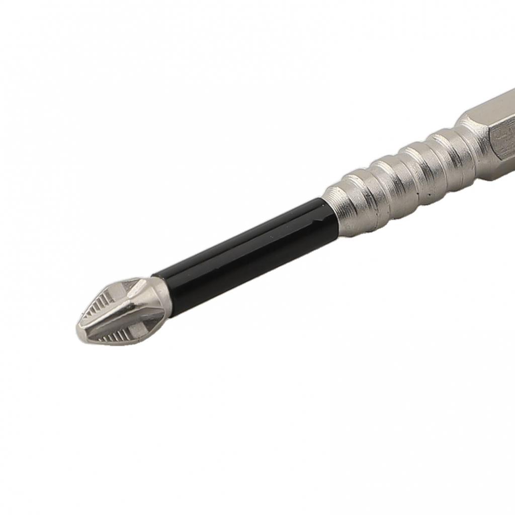 HRC62 Cross Magnetic Screwdriver Bit Alloy Steel Anti-Slip Long Drill Bits PH2