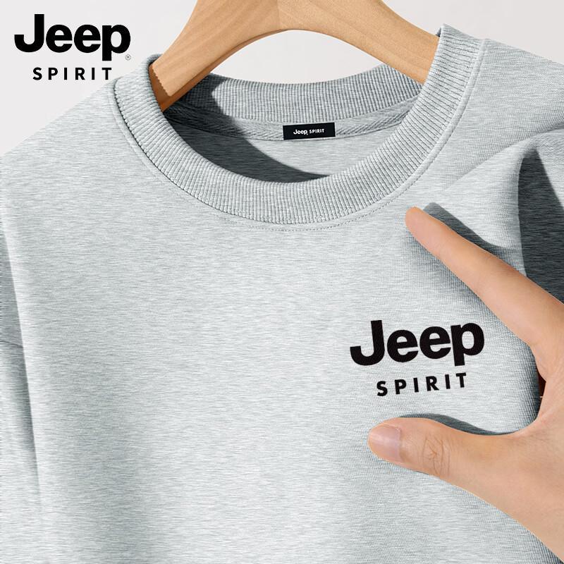 JEEP SPIRIT Men s Logo Print Crewneck Sweatshirt M