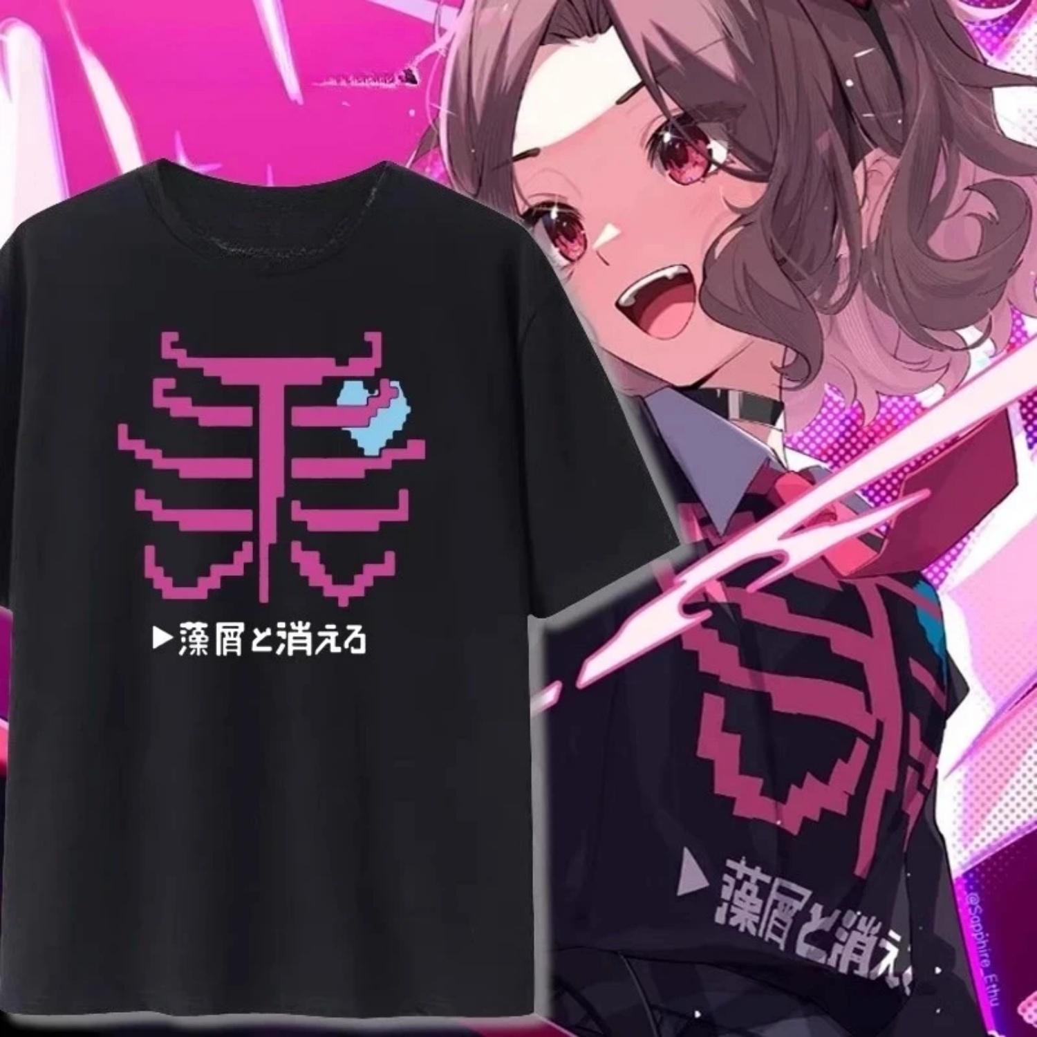 

Anime T-shirt GIRLS BAND CRY Printed graphic round neck cosplay men and women pure cotton short sleeves S чёрный