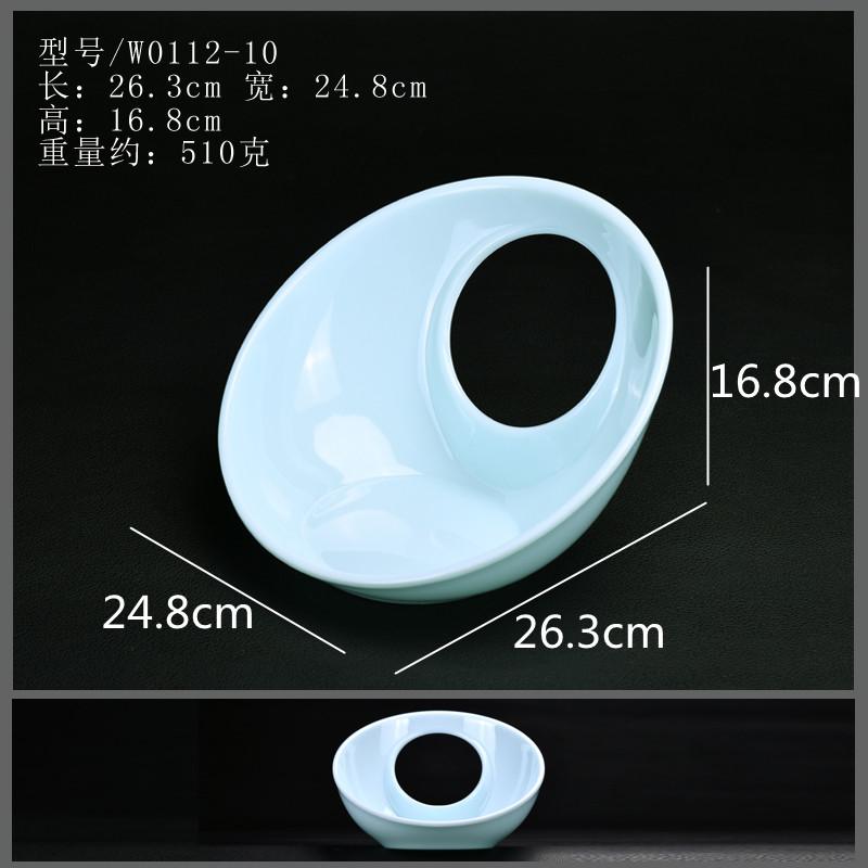 Melamine Blue Dinner Plate Restaurant Tableware Soup Bowl Dry Ice Dish Sashimi Plate Fruit Salad Bowl Dessert Plate Sushi Dish