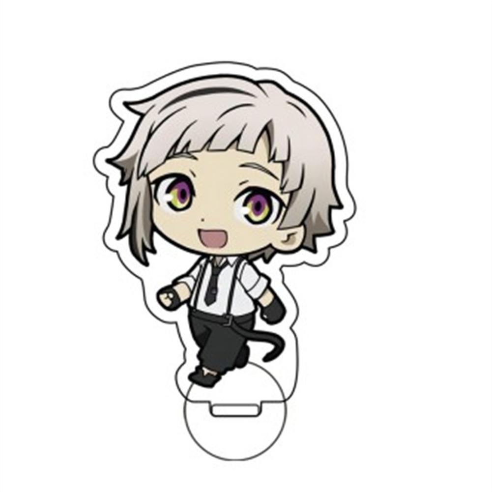 Acrylplattenschmuck Acryl-Ständer Puppe BSD Dazai Osamu Nakahara Chuuya Anime-Figur Modellplatte Schreibtischdekoration Weihnachtsgeschenke
