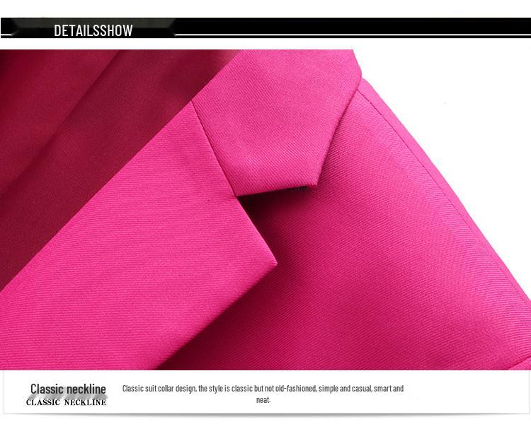 2023 Herren Übergröße Einreihiger Blazer - 18 Unifarben, Ein-Knopf, Slim Fit Anzug in Rosarot