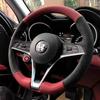 hand-stitched non-slip Suede Car Steering Wheel Cover For Alfa Romeo Giulia Stelvio 2015-2018 Auto PartsHK6 