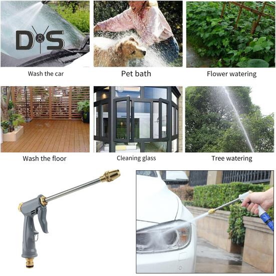 Ugello per Tubo dell'Acqua Alta Pressione Modalità di Spruzzo Regolabile Connettore Rapido Antigoccia Universale Versatile Spruzzatore Rotante Strumento Domestico per il Lavaggio Auto