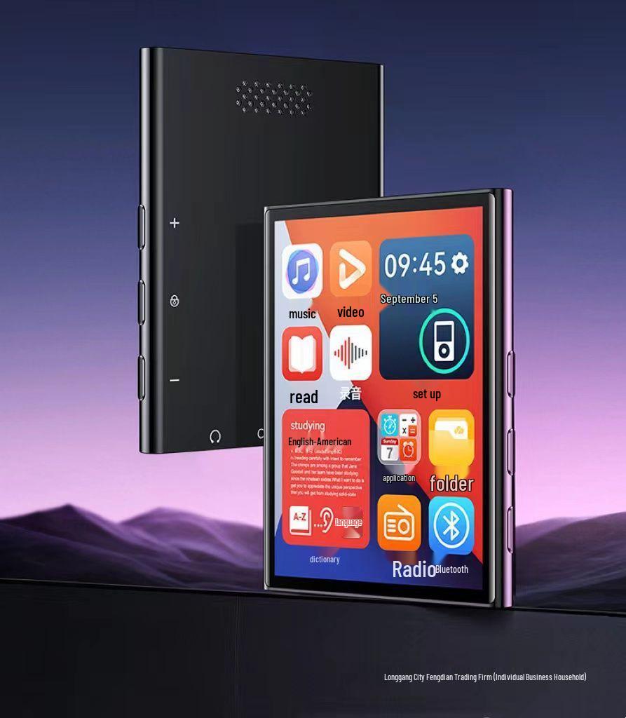 Smart MP4 Player for Students: Bluetooth, Full Touch, Large Screen, English Songs & Novels
