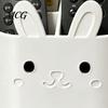 Desktop Storage Caddy 3D Printed Remote Control Holder, Animal Design Box Rabbit Organizer for Desk, 4-Compartments TV