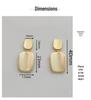 S925 Silbernadel Geometrische Quadratische Ohrringe – Elegant, Goldhaltig, Poliertes Finish