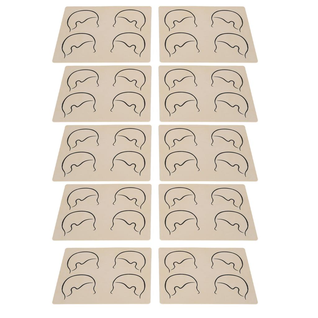 10pcs Scalp Tattoo Practice Skin Double Sides Pre Print Scalp Training Skin Micropigmentation