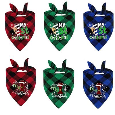 New Christmas Dog Saliva Towel Cat Triangle Towel Small and Medium Dog Bib Pet Snood Ornament